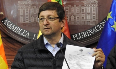 El senador Oscar Ortiz en rueda de prensa se refiere al caso Odesur.