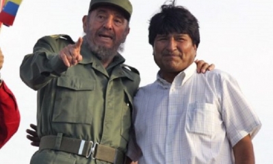 Evo Morales destaca coraje y solidaridad de Fidel Castro.