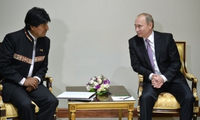 Evo Morales y Vladimir Putin. Foto: Internet