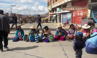 Un punto de bloqueo en Sucre por Incahuasi. Foto: Iván Ramos