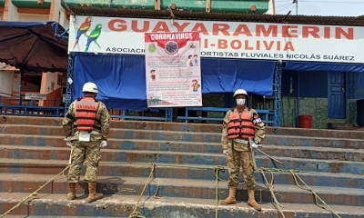 La desinfección está a cargo de personal de la comuna, las Fuerzas Armadas y la Policía.
