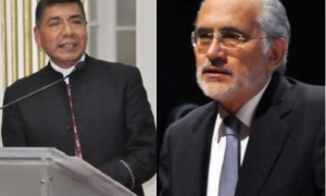 Canciller Huanacuni y Carlos Mesa