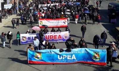 Movilizaciones de la UPEA. Foto: Internet