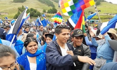 Imagen referencial: Andrónico Rodríguez candidato a senador por Cochabamba