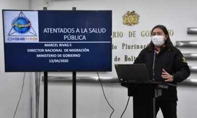 El director de Migración, Marcel Rivas, en conferencia de prensa. | Migración