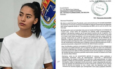 La exviceministra Cielo Veizaga. Archivo