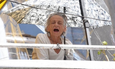 Amparo Carvajal en la terraza de la Apdhb. (Archivo)