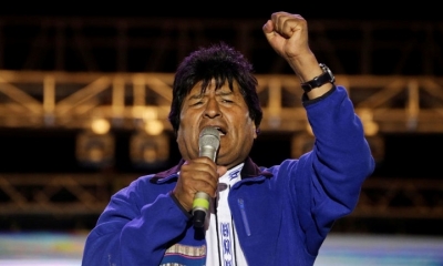 El expresidente Evo Morales en uno de los actos de campaña: Archivo