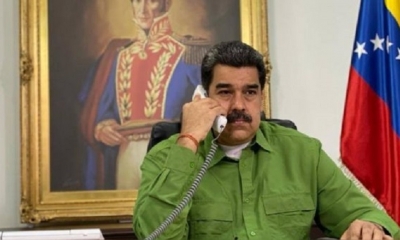 Nicolás Maduro en el Palacio de Miraflores. | Fuente: EFE