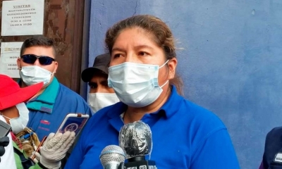 La Gobernadora del departamento de Cochabamba, Esther Soria