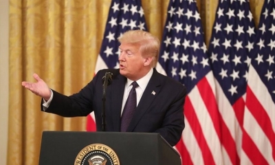 El presidente Donald Trump durante una rueda de prensa. | EFE