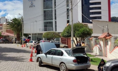 El punto de inspección técnica de la plazuela Cumaná, en Sucre.