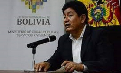 El ministro de Obras Públicas, Édgar Montaño.