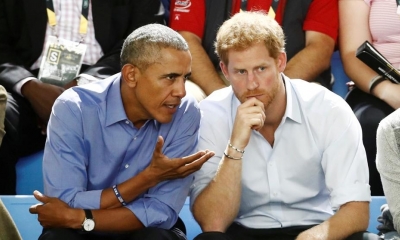 Barack Obama junto al Príncipe Harry, en una imagen de archivo (Mark Blinch / Reuters)