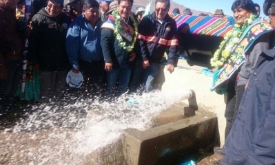 Presidente Evo Morales entregó sistema de riego en el ayllu Zacari. Foto: RRSS