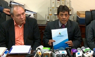 Conferencia ministro de Hidrocarburos y presidente de YPFB (Foto: BTV)