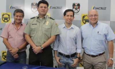 Victor Hugo Rojas, Coronel Alfonso Siles R ... Policía, Sergio Mier y Gabriel Dávalos/Foto. LG