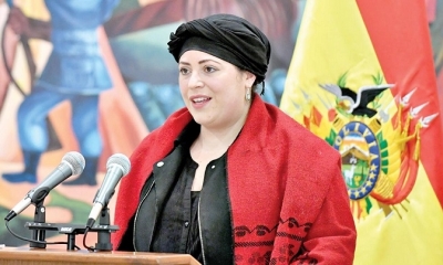 Foto/ Archivo: La ministra de la Presidencia, María Nela Prada