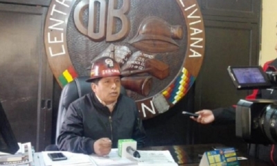 Juan Carlos Huarachi, secretario ejecutivo de la COB/Foto. RRSS