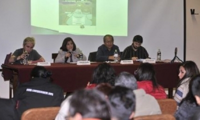 Walter Chávez, en un seminario en la UMSA/Foto. RRSS