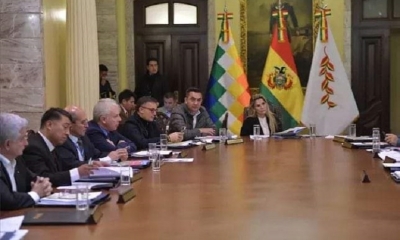 Jeanine Añez y su Gabinete ministerial