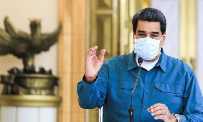 El presidente venezolano Nicolás Maduro en conferencia de prensa, en Caracas.