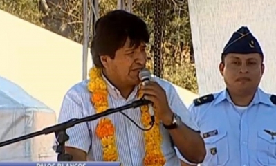 Presidente Evo Morales. Foto: Btv (Facebook)