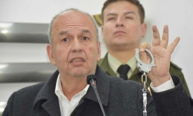 Foto / Archivo :El ministro de Gobierno, Arturo Murillo