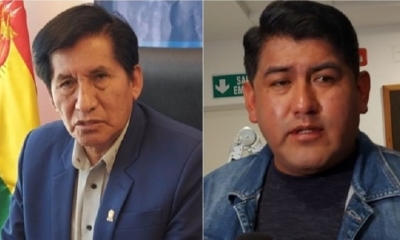El senador Félix Ajpi y el diputado Freddy Velásquez