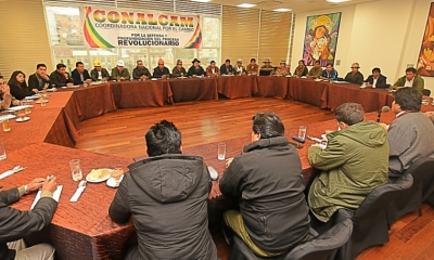 La reunión comenzó en la madrugada/Foto. ABI 