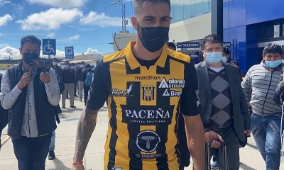 Ursino, ayer en el aeropuerto de El Alto.