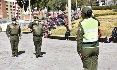 Oficiales de la Policía Boliviana. Foto: ABI