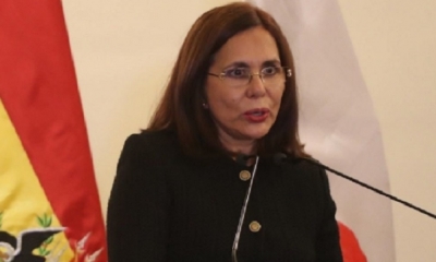  Karen Longaric, canciller de Bolivia/Foto. RRSS