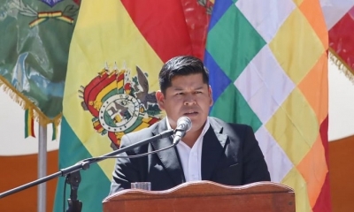 Viceministro de Defensa Social y Sustancias Controladas, Jaime Mamani. 