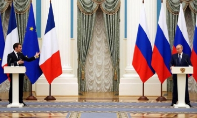 Emmanuel Macron estuvo el lunes en Moscú, donde se reunió con Vladimir Putin por cinco horas.