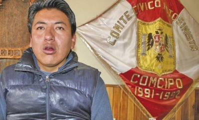 Marco Pumari es presidente del Comcipo. Foto: El Potosí.