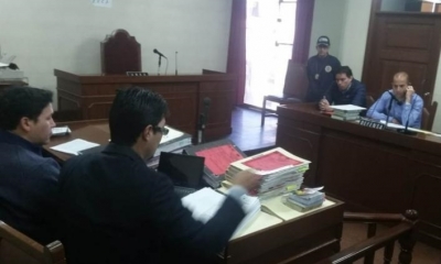 Audiencia de medidas cautelares de exsecretario de Atención al Ciudadano de la Alcaldía José Miguel P. Foto: Martín Numbela