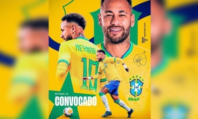 El delantero Neymar fue convocado a la selección brasileña. | @NeymarJrSite