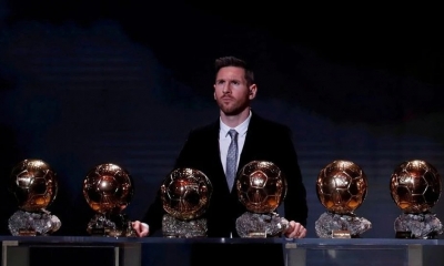 Messi con sus seis balones de oro (Foto: Reuters)