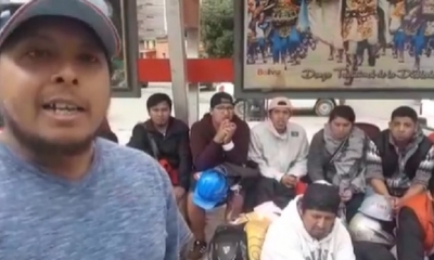 Los universitarios se quedaron sin transporte/Foto. RRSS