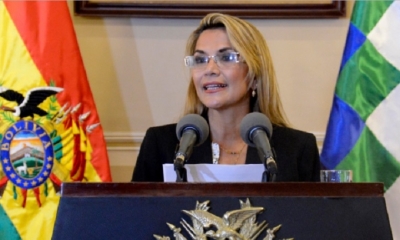 La presidenta Jeanine Áñez