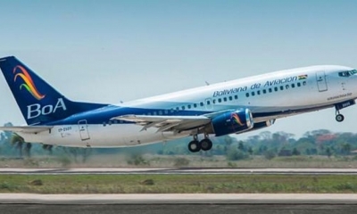 Avión de la agencia Boliviana de aviación 