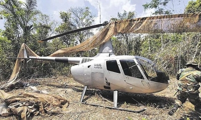 La fuerza antidroga confiscó dos helicópteros