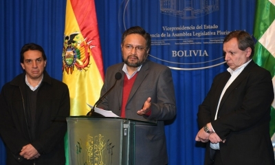 El ministro de la Presidencia, Alfredo Rada (ABI)