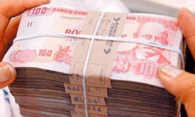 Foto/ Archivo: Dinero en bolivianos. 