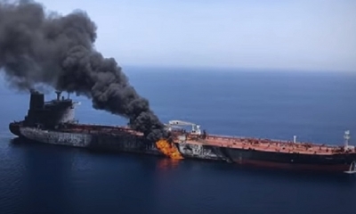 Uno de los petroleros que fueron supuestamente atacados en el golfo de Omán/Foto. Captura de pantalla