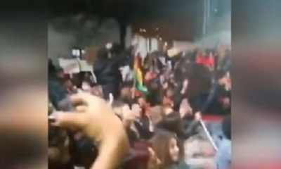 La protesta llegó hasta la residencia presidencial/Foto. Captura de pantalla 