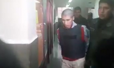 Así llegó el acusado a su Audiencia Cautelar/ Foto.Captura de pantalla