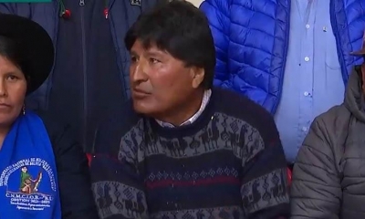 Evo Morales durante conferencia de prensa. | BTV