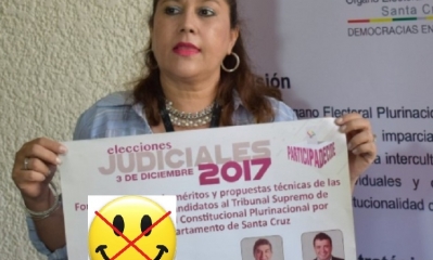 Sandra Ketels contradice a La Paz/Foto. Kandire.bo